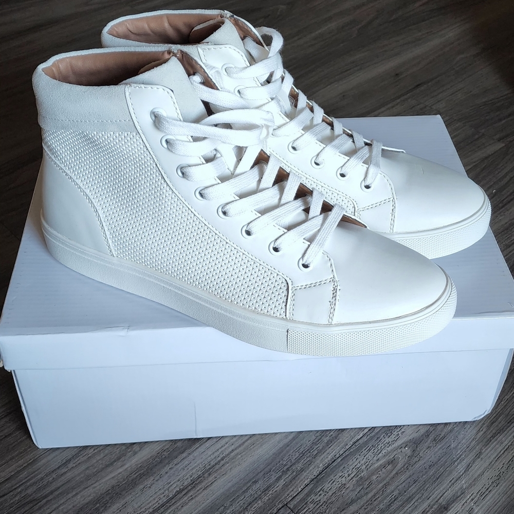 STEVE MADDEN White high top sneakers(men's 10.5) - Picture 2 of 6